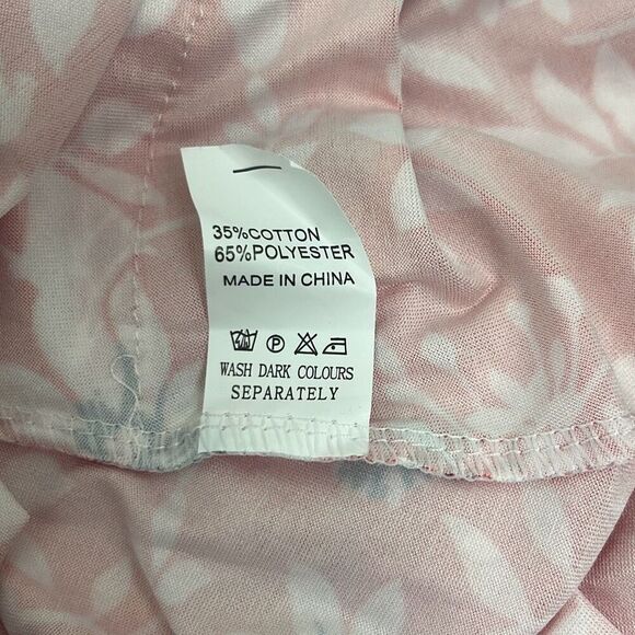 Coeur de Vague 2XL Red White Floral Shift Swing Dress Pockets Stretch NWT - Picture 8 of 10